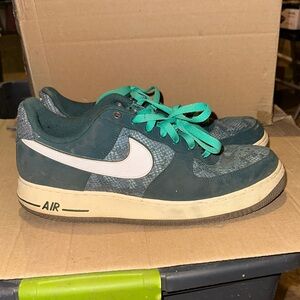 Nike Teal and White Air Sneakers